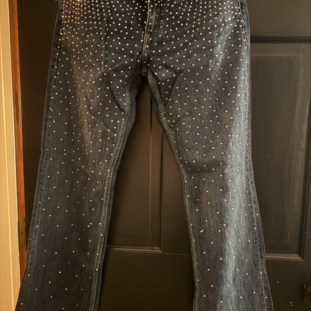 NWOT~Brand new, never worn Zara Rhinestone Jeans